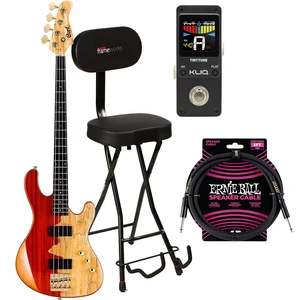Cort Jeff Berlin Rithimic Bass Guitar Natural Spalted Maple, ErnieBall Cable, KLIQ TinyTune, Gator GFW-GTR-SEAT Bundle Cort Jeff Berlin Rithimic Bass Guitar Natural Spalted Maple, ErnieBall Cable, KLIQ TinyTune, Gator GFW-GTR-SEAT Bundle