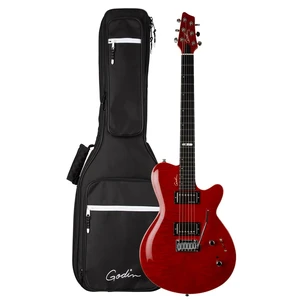 Godin (047604) DS-1 Daryl Stuermer Signature Electric Guitar - Translucent Red Flame Godin (047604) DS-1 Daryl Stuermer Signature Electric Guitar - Translucent Red Flame