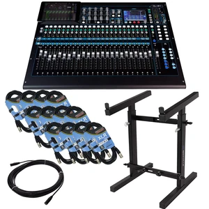 Allen & Heath Qu-24C Digital Mixer, RockVille Rack RXS20, 50FT Ethercon Cable, (12) XLR Cables Bundle Allen & Heath Qu-24C Digital Mixer, RockVille Rack RXS20, 50FT Ethercon Cable, (12) XLR Cables Bundle