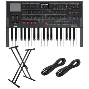 Korg Modwave Wavetable Synthesizer, Keyboard Stand, (2) 1/4 Cables Bundle Korg Modwave Wavetable Synthesizer, Keyboard Stand, (2) 1/4 Cables Bundle