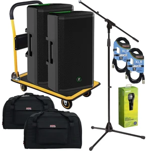 (2) Mackie Thrash212 12" 1300W Powered Speaker, (2) Gator Tote12 Bags, (2) XLR Cables, SV100, Mic Stand, Platform Cart Bundle (2) Mackie Thrash212 12" 1300W Powered Speaker, (2) Gator Tote12 Bags, (2) XLR Cables, SV100, Mic Stand, Platform Cart Bundle