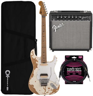 Charvel Henrik Danhage LE Signature Pro-Mod So-Cal Style 1, White Relic, Fender Champion 20 Amp, ErnieBall Cable Bundle Charvel Henrik Danhage LE Signature Pro-Mod So-Cal Style 1, White Relic, Fender Champion 20 Amp, ErnieBall Cable Bundle
