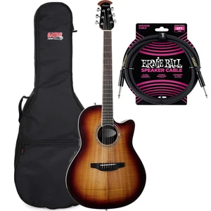 Ovation CS28P-KOAB - Koa Burst, Gator Economy Gig Bag, ErnieBall Cable Bundle Ovation CS28P-KOAB - Koa Burst, Gator Economy Gig Bag, ErnieBall Cable Bundle
