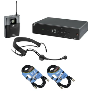 Sennheiser XSW 1-ME3 Wireless Headworn Microphone System, (2) XLR Cables Bundle Sennheiser XSW 1-ME3 Wireless Headworn Microphone System, (2) XLR Cables Bundle