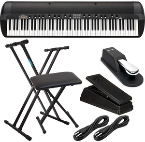 Korg SV-2 88-Key Vintage Piano, Moog EP-3, Sustain Pedal, Keyboard Stand and Bench, (2) 1/4 Cables Bundle Korg SV-2 88-Key Vintage Piano, Moog EP-3, Sustain Pedal, Keyboard Stand and Bench, (2) 1/4 Cables Bundle