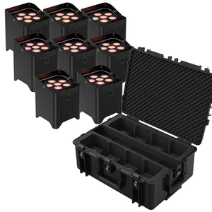 (8) Chauvet DJ Freedom Par T6 Battery-Powered, Freedom Charge 8P Case Bundle (8) Chauvet DJ Freedom Par T6 Battery-Powered, Freedom Charge 8P Case Bundle
