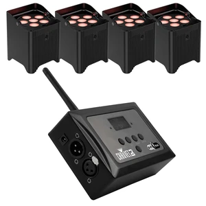 (4) Chauvet DJ Freedom Par T6 Battery-Powered, Chauvet DJ D-Fi Hub Wireless DMX Transmitter Bundle (4) Chauvet DJ Freedom Par T6 Battery-Powered, Chauvet DJ D-Fi Hub Wireless DMX Transmitter Bundle