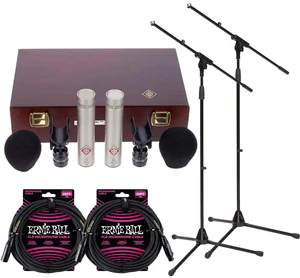 Neumann KM 184 Stereo Set Microphone Pair, (2) Mic Stands, (2) ErnieBall XLR Cables 25FT Bundle Neumann KM 184 Stereo Set Microphone Pair, (2) Mic Stands, (2) ErnieBall XLR Cables 25FT Bundle