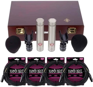 Neumann KM 184 Stereo Set Microphone Pair, (4) ErnieBall XLR Cables 25FT Bundle Neumann KM 184 Stereo Set Microphone Pair, (4) ErnieBall XLR Cables 25FT Bundle