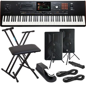 Korg Pa5X-88 88-Key Professional Workstation, (2) PSG AUDIO Cobra 115, Speaker Stands, Keyboard Stand, Bench, (2) 1/4 Cables, Sustain Pedal Bundle Korg Pa5X-88 88-Key Professional Workstation, (2) PSG AUDIO Cobra 115, Speaker Stands, Keyboard Stand, Bench, (2) 1/4 Cables, Sustain Pedal Bundle