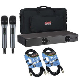 Sennheiser XSW 1-835 Dual Wireless Handheld Mic Sys, Gator GK-2110, (2) XLR Cables Bundle Sennheiser XSW 1-835 Dual Wireless Handheld Mic Sys, Gator GK-2110, (2) XLR Cables Bundle
