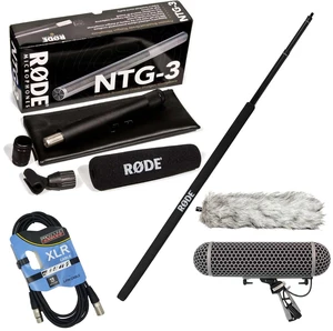 Rode NTG3 Precision RF-Biased Shotgun Microphone (Silver), Rode Blimp, Rode Micro Boompole, XLR Cable Bundle Rode NTG3 Precision RF-Biased Shotgun Microphone (Silver), Rode Blimp, Rode Micro Boompole, XLR Cable Bundle