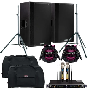 (2) EAW LA151 - 15 1500W 2-Way Active Speaker, PSG Wireless Mic UGX21II, (2) Speaker Stand, (2) Gator Tote15, (2) ErnieBall XLR Cables Bundle (2) EAW LA151 - 15 1500W 2-Way Active Speaker, PSG Wireless Mic UGX21II, (2) Speaker Stand, (2) Gator Tote15, (2) ErnieBall XLR Cables Bundle
