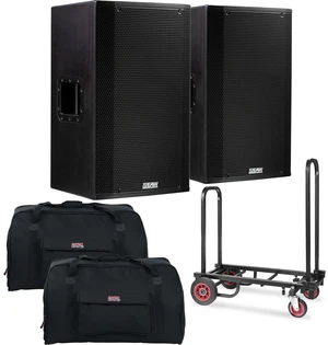 (2) EAW LA151 - 15 1500W 2-Way Active Speaker, Cart, (2) Gator Tote15 Bundle (2) EAW LA151 - 15 1500W 2-Way Active Speaker, Cart, (2) Gator Tote15 Bundle
