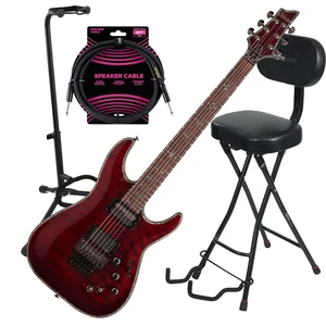 Schecter Hellraiser C-1 FR-S Electric Guitar Black Cherry - Gator GFW-GTR-SEAT and Stand Combo - Guitar Cable 1/4 Bundle Schecter Hellraiser C-1 FR-S Electric Guitar Black Cherry - Gator GFW-GTR-SEAT and Stand Combo - Guitar Cable 1/4 Bundle