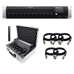 PreSonus StudioLive 24R - 26-Input, 32-Channel Series III Stage Box and Rack Mixe + Audix DP5 Complete Drum Microphone Package (5 Microphones) and (5) XLR Cables. PreSonus StudioLive 24R - 26-Input, 32-Channel Series III Stage Box and Rack Mixe + Audix DP5 Complete Drum Microphone Package (5 Microphones) and (5) XLR Cables.