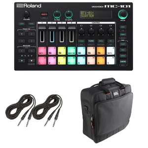 Roland MC-101 Portable Groovebox + Gator Cases G-MIXERBAG-1515 Padded Nylon Mixer/Equipment Bag and Cables. Roland MC-101 Portable Groovebox + Gator Cases G-MIXERBAG-1515 Padded Nylon Mixer/Equipment Bag and Cables.