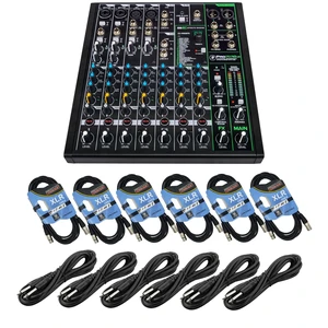 Mackie ProFX10v3, (6) XLR cables, (6) 1/4 cables Bundle Mackie ProFX10v3, (6) XLR cables, (6) 1/4 cables Bundle