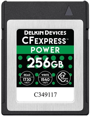 Delkin Devices 256GB CFexpress POWER Memory Card Delkin Devices 256GB CFexpress POWER Memory Card