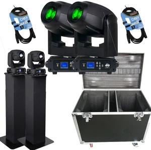 (2) American DJ Focus Spot 5Z 200 Watt, Road Case Dual With Wheels, (2) Rockville Totem Moving (RTP32B), (2) DMX Cables Bundle (2) American DJ Focus Spot 5Z 200 Watt, Road Case Dual With Wheels, (2) Rockville Totem Moving (RTP32B), (2) DMX Cables Bundle
