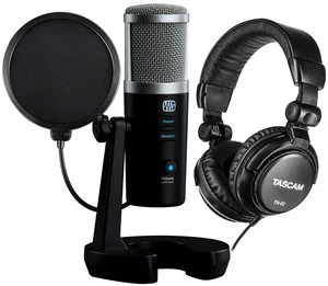 PreSonus Revelator USB Mic, Tascam TH02, Pop Filter Bundle PreSonus Revelator USB Mic, Tascam TH02, Pop Filter Bundle