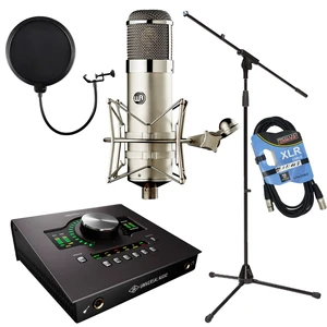 Warm Audio WA-47 Large-Diaphragm Tube Condenser, Universal Audio Apollo Twin x Duo HE, Mic Stand, Pop Filter, XLR Cable Bundle Warm Audio WA-47 Large-Diaphragm Tube Condenser, Universal Audio Apollo Twin x Duo HE, Mic Stand, Pop Filter, XLR Cable Bundle