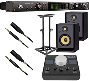 Universal Audio Apollo x8p Heritage Edition 16 x 22 Thunderbolt, (2) KRK RP5G4 Monitors, Monitor Stands, (2) Mogami XLR to 1/4, Mackie Big Knob Passive Bundle Universal Audio Apollo x8p Heritage Edition 16 x 22 Thunderbolt, (2) KRK RP5G4 Monitors, Monitor Stands, (2) Mogami XLR to 1/4, Mackie Big Knob Passive Bundle