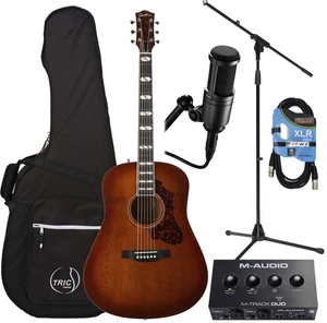 Godin (047918) Metropolis EQ Limited, Havana Burst, AT2020 Mic, Mic Stand, XLR Cable, M-Audio M-Track Duo Bundle Godin (047918) Metropolis EQ Limited, Havana Burst, AT2020 Mic, Mic Stand, XLR Cable, M-Audio M-Track Duo Bundle