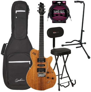 Godin (041497) xtSA Koa Electric Guitar, Natural, Gator GFW-GTR-1000, Gator GFW-GTR-SEAT, ErnieBall Cable Bundle Godin (041497) xtSA Koa Electric Guitar, Natural, Gator GFW-GTR-1000, Gator GFW-GTR-SEAT, ErnieBall Cable Bundle