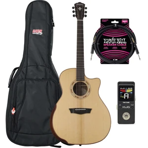 Washburn Comfort G25SCE Acoustic EG, Natural, Gator Gig Bag, ErnieBall Cable, KLIQ TinyTune Bundle Washburn Comfort G25SCE Acoustic EG, Natural, Gator Gig Bag, ErnieBall Cable, KLIQ TinyTune Bundle