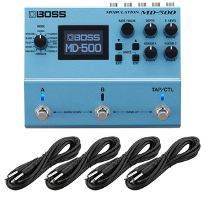 BOSS MD-500 Effects Pedal Guitars, (4) 1/4 Cables Bundle BOSS MD-500 Effects Pedal Guitars, (4) 1/4 Cables Bundle