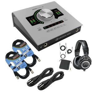Universal Audio Apollo Twin X QUAD Gen 2 with UAD Analog Classics - Audio Technica ATH-M50X - (2) XLR Cables - (2) 1/4 Cables Bundle Universal Audio Apollo Twin X QUAD Gen 2 with UAD Analog Classics - Audio Technica ATH-M50X - (2) XLR Cables - (2) 1/4 Cables Bundle