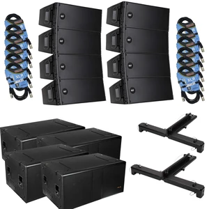 (8) RCF HDL 20-A 1400W Dual 8 Active Line Array - (2) RCF FL-B HDL20 - (4) Pro DG S218A Dual 18" Powered Sub - (12) XLR Cables Bundle (8) RCF HDL 20-A 1400W Dual 8 Active Line Array - (2) RCF FL-B HDL20 - (4) Pro DG S218A Dual 18" Powered Sub - (12) XLR Cables Bundle