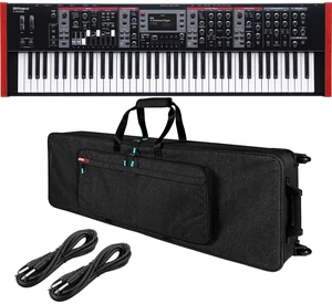 Roland V-Stage 76 Stage Piano - Gator GK-76 Semi-Rigid Wheeled Case - (2)1/4 Cable Bundle Roland V-Stage 76 Stage Piano - Gator GK-76 Semi-Rigid Wheeled Case - (2)1/4 Cable Bundle
