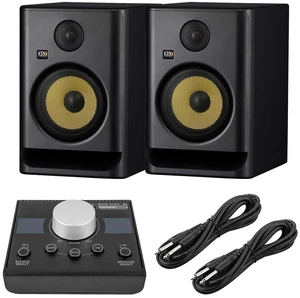 (2) KRK ROKIT 7 G5 7-inch Powered Studio Monitor (Black) - Mackie Big Knob Passive - (2)1/4 Cable Bundle (2) KRK ROKIT 7 G5 7-inch Powered Studio Monitor (Black) - Mackie Big Knob Passive - (2)1/4 Cable Bundle