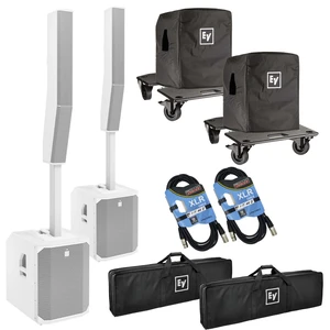 (2) Electro-Voice Evolve 70 2000W Column PA Speaker (White) - (2) Evolve 70 Sub Cover - (2) EVOLVE 70 Dolly - (2) XLR Cables Bundle (2) Electro-Voice Evolve 70 2000W Column PA Speaker (White) - (2) Evolve 70 Sub Cover - (2) EVOLVE 70 Dolly - (2) XLR Cables Bundle