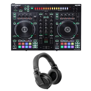 Roland DJ-505 Serato DJ Controller with Pioneer DJ HDJ-X5 Over-Ear DJ Headphones (Black) Roland DJ-505 Serato DJ Controller with Pioneer DJ HDJ-X5 Over-Ear DJ Headphones (Black)