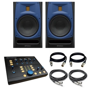 (2) Presonus R80 150w Active Powered 8" AMT Studio Monitors + PreSonus Monitor Station V2 Desktop Studio Control Center and Cables. (2) Presonus R80 150w Active Powered 8" AMT Studio Monitors + PreSonus Monitor Station V2 Desktop Studio Control Center and Cables.
