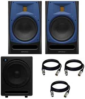 Presonus R80 150w Active Powered 8" AMT Studio Monitors + PreSonus Temblor T10 Active 10" Studio Subwoofer and Cables. Presonus R80 150w Active Powered 8" AMT Studio Monitors + PreSonus Temblor T10 Active 10" Studio Subwoofer and Cables.