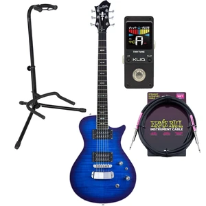 Hagstrom ULSWE-WDM Ultra Slim Swede 6 String Electric Guitar Worn Denim, Gator Stand GFW-GTR-1000, KLIQ TinyTune, ErnieBall Cable Bundle Hagstrom ULSWE-WDM Ultra Slim Swede 6 String Electric Guitar Worn Denim, Gator Stand GFW-GTR-1000, KLIQ TinyTune, ErnieBall Cable Bundle