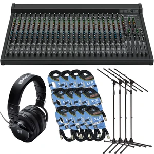 Mackie 2404VLZ4 24-Channel Mixer, (4) Mic Stand, (12) XLR Cables, Presonus HD9 Bundle Mackie 2404VLZ4 24-Channel Mixer, (4) Mic Stand, (12) XLR Cables, Presonus HD9 Bundle