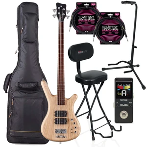 Warwick Pro Series Corvette $$-4 String Natural Transparent Satin, Gator GFW-GTR-SEAT and GFW-GTR-1000, (2) ErnieBall Cable, KLIQ TinyTuner Bundle Warwick Pro Series Corvette $$-4 String Natural Transparent Satin, Gator GFW-GTR-SEAT and GFW-GTR-1000, (2) ErnieBall Cable, KLIQ TinyTuner Bundle