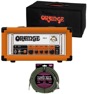 Orange OR15H 15W Tube Head (Orange), Orange Cover, Ernie Ball P06077 Bundle Orange OR15H 15W Tube Head (Orange), Orange Cover, Ernie Ball P06077 Bundle