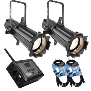 (2) CHAUVET DJ EVE E-50Z 50W LED Ellipsoidal (Black), Chauvet DJ D-Fi Hub, (2) DMX Cables Bundle (2) CHAUVET DJ EVE E-50Z 50W LED Ellipsoidal (Black), Chauvet DJ D-Fi Hub, (2) DMX Cables Bundle