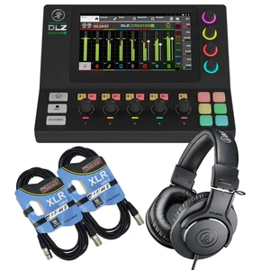 Mackie DLZ Creator XS Compact Digital Mixer, AT ATH-M20X, (2) XLR Cables Bundle Mackie DLZ Creator XS Compact Digital Mixer, AT ATH-M20X, (2) XLR Cables Bundle