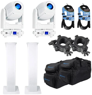 (2) American DJ Focus Spot 4Z Pearl 200W LED Moving Head Spot Fixtures with Rockville RTP32W Totem Moving Head Light Stands (2) American DJ Focus Spot 4Z Pearl 200W LED Moving Head Spot Fixtures with Rockville RTP32W Totem Moving Head Light Stands