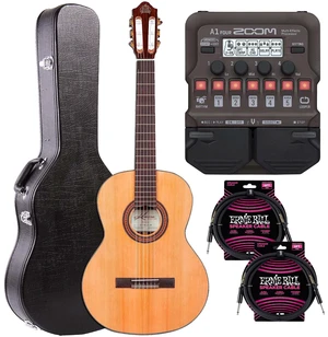 Kremona Fiesta FC Acoustic Guitar w/ Case, Zoom A1 FOUR, (2) ErnieBall Cables Bundle Kremona Fiesta FC Acoustic Guitar w/ Case, Zoom A1 FOUR, (2) ErnieBall Cables Bundle