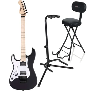Charvel Pro-Mod So-Cal Style 1 HH LH Electric Guitar Gloss Black, Gator GFW-GTR-1000 Stand, Gator GFW-GTR-SEAT Bundle Charvel Pro-Mod So-Cal Style 1 HH LH Electric Guitar Gloss Black, Gator GFW-GTR-1000 Stand, Gator GFW-GTR-SEAT Bundle