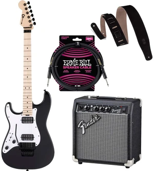 Charvel Pro-Mod So-Cal Style 1 HH LH Electric Guitar Gloss Black, Fender Frontman 10G Amp, ErnieBall Cable, Levis MS26-BLK Bundle Charvel Pro-Mod So-Cal Style 1 HH LH Electric Guitar Gloss Black, Fender Frontman 10G Amp, ErnieBall Cable, Levis MS26-BLK Bundle