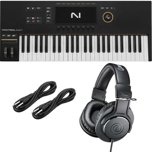Native Instruments Kontrol S49 Mk3 Keyboard Controller, AT ATH-M20X, (2) 1/4 Cables Bundle Native Instruments Kontrol S49 Mk3 Keyboard Controller, AT ATH-M20X, (2) 1/4 Cables Bundle